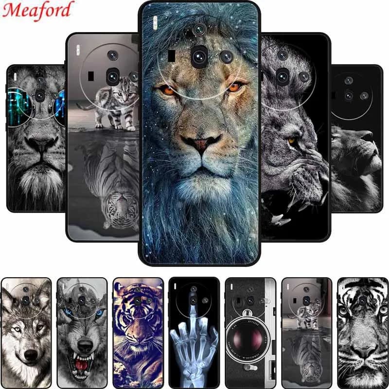 For ZTE Nubia Z50S Pro Case Z50SPro Phone Cover Lion Wolf Tiger Black Silicone Soft Back Cover Case For ZTE Nubia Z50S Pro Case