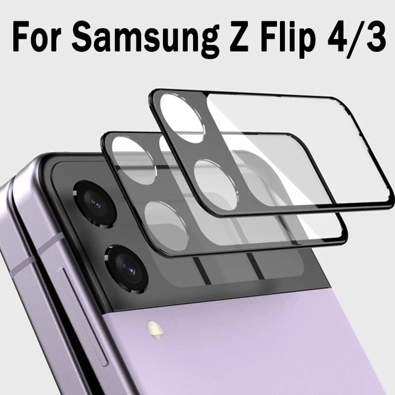 3D Curved Camera Lens Film for Samsung Galaxy Z Flip 4/3 Anti-scratch Lens Glass Screen Protector Full Cover for Galaxy Z Flip 4
