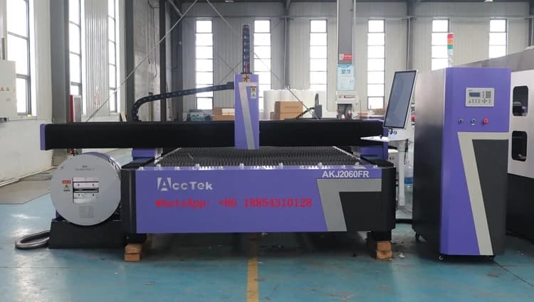 Laser CNC Fiber Cutting Machine Metal Laser Cutter Machine For Steel Sheet 1500w Laser Tube 1500mm*3000mm Cutting Area Cooper Al