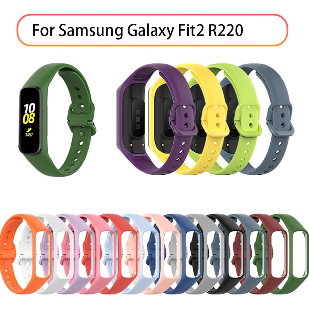 For Samsung Galaxy Fit 2 SM-R220 Silicone Strap band Bracelet Replacement Wrist For Galaxy Fit2 Watch Correa soft Accessories