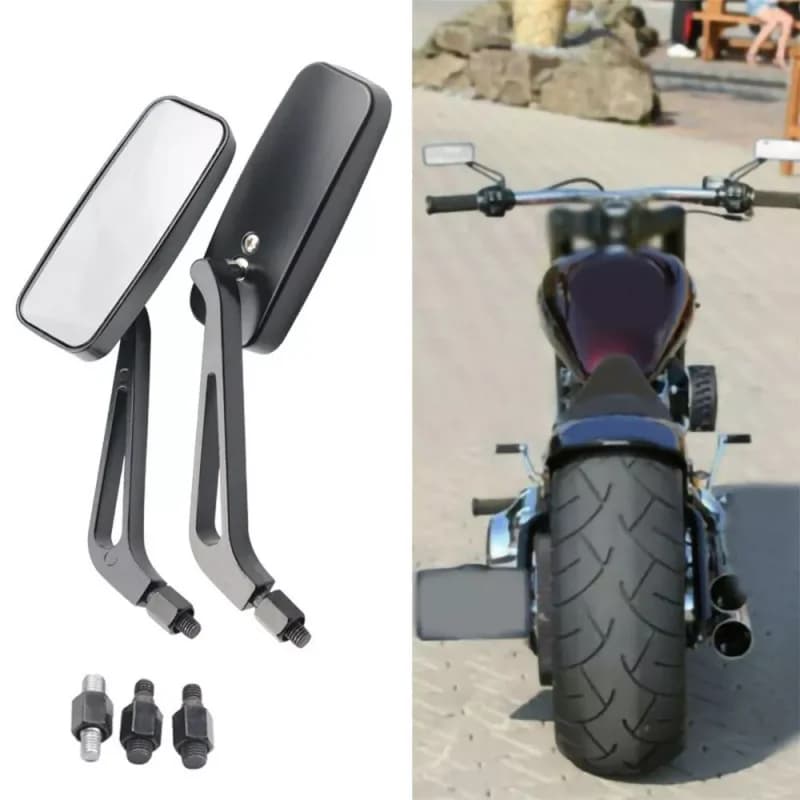 Adjustable Side Mirror Anti-Glare Motorcycle Rearview Mirror With 8mm/ 10mm Threads For Harley Honda Kawasaki Yamaha Suzuki