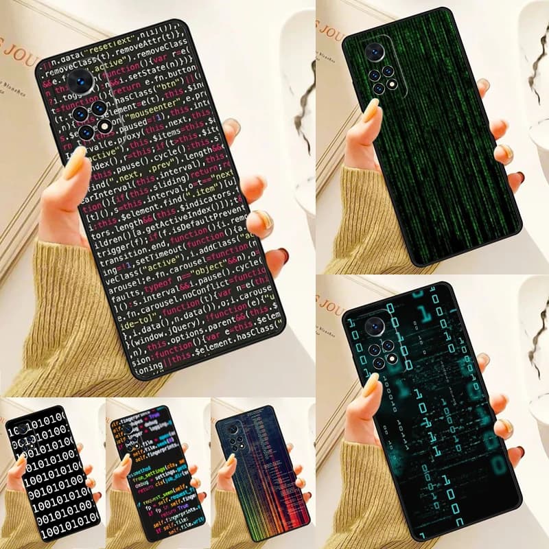 Programming Code Case For Samsung Galaxy S24 Plus S23 S20 S21FE Lite S22 Ultra Note 20 S8 S9 S10 Phone Coque
