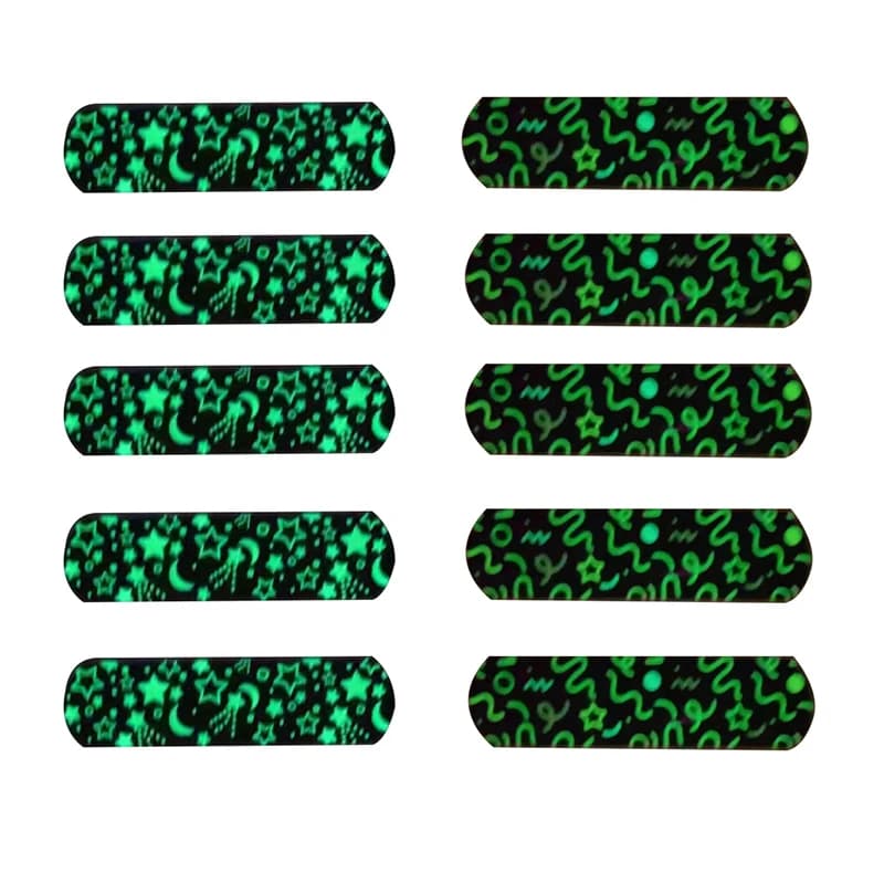 5pcs/set Cartoon Luminous Band Aid Noctilucent Plaster For Wound Dressing Patch Strips Night Glow Adhesive Bandages