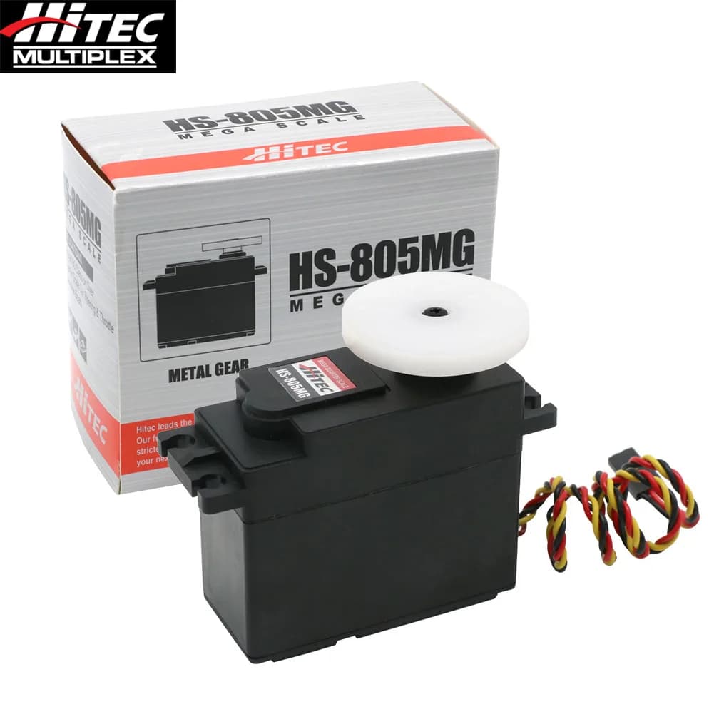 Hitec HS-805MG HS805MG 4.8V-6.0V Water / Dust Resistant Mega Metal Gear 8mm Output Shaft Dual Ball Bearings Servo For 1/5th Car