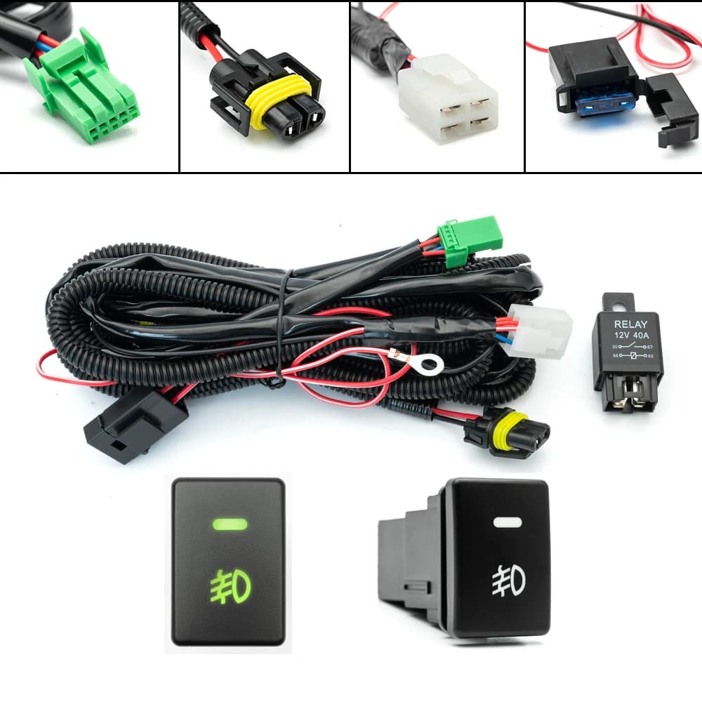 For 2010-2017 Lexus GX470 LX570 2002-2010 SC430 IS F 2011-2017 CT200h Fog Light 40A On/Off Switch Wiring Harness Fuse Relay Kits