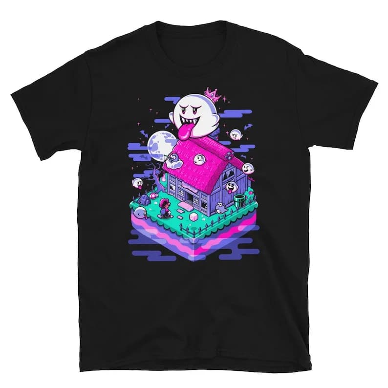 Ghost House Unisex T-Shirt Fashion Top tee T Shirt Short Sleeve Cotton Men's Crew Neck Printed Tee