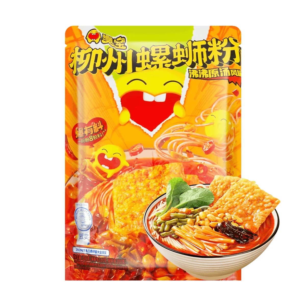 [6 Packs] Choubao Original Liuzhou Snail Rice Noodles with Chunky Yuba - Authentic Chinese Noodle Soup, 10.58oz Each