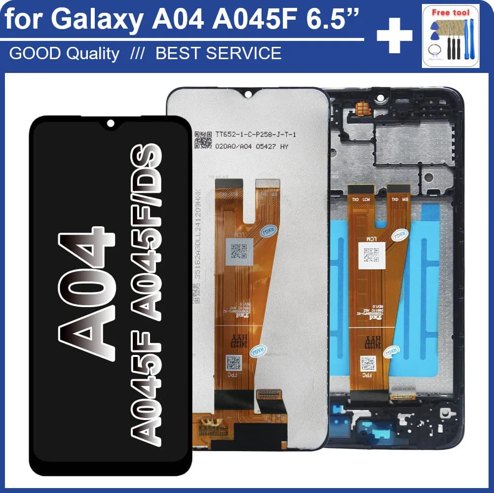 6.5" New LCD for Samsung Galaxy A04 A045 LCD Display Touch Screen Digitizer Replacement for Samsung A045F LCD A045M SM-A045F/DS