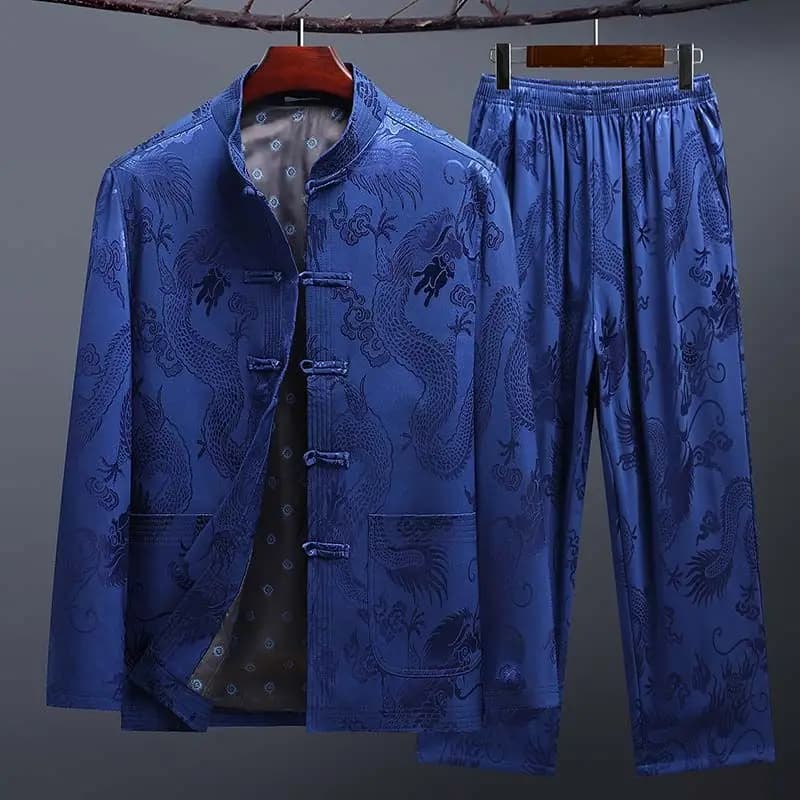 Chinese Style Dragon Men's Kung Fu Coats Tang Suit Traditional Clothing For Men Jackets Hanfu Men Clothing