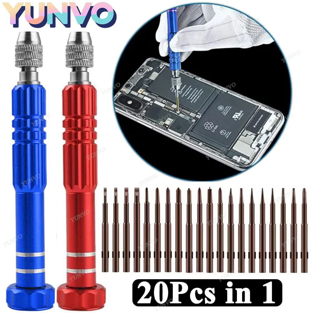 20 in1 Phone Repair Tools Eyeglass Screwdriver Multifunction Hand Tools Eyeglass Screwdriver Sunglass Watch phone Repair Kit