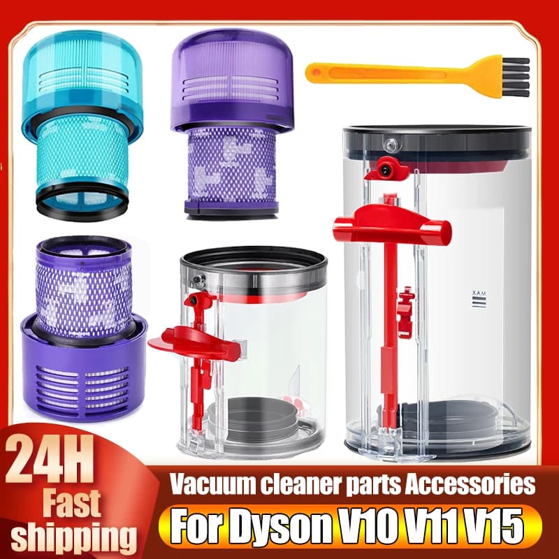 Upgraded Dust bin And Filter for Dyson V10 V11 V15 Vacuum Cleaner,Small and Large Bin For Vacuum Cleaner of Different regions