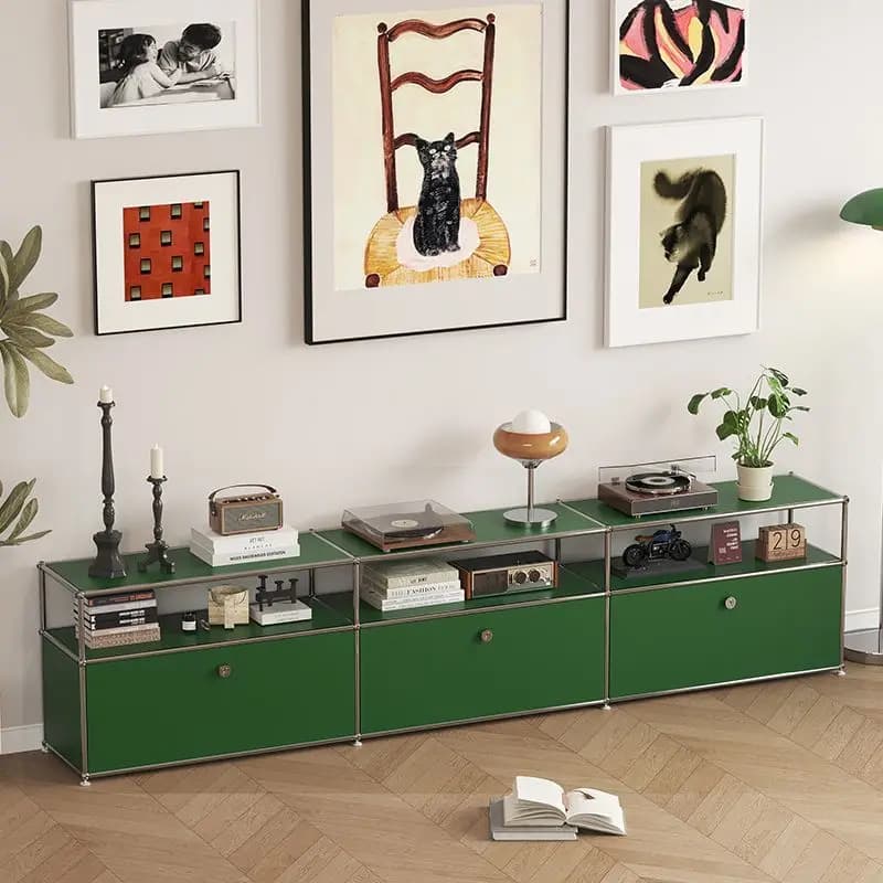 Customization Modular Furniture Storage Cabinet Sideboards Living Room Bedroom Stainless Steel Framework Wood Storage TV Stand