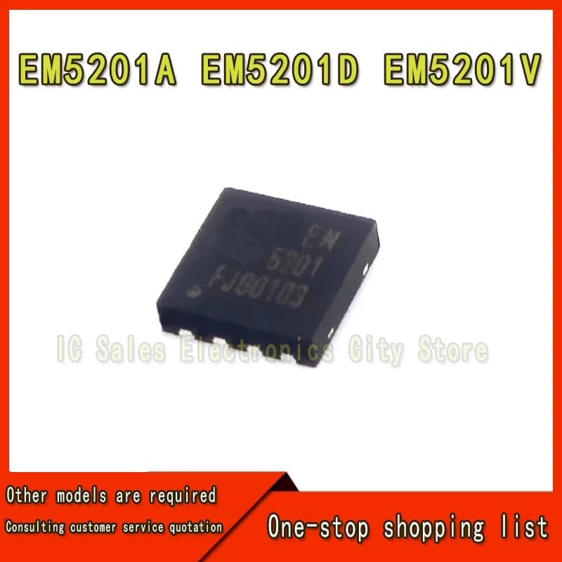 (5piece)100% New EM5201 EM5201A EM5201D EM5201V QFN-8 Chipset