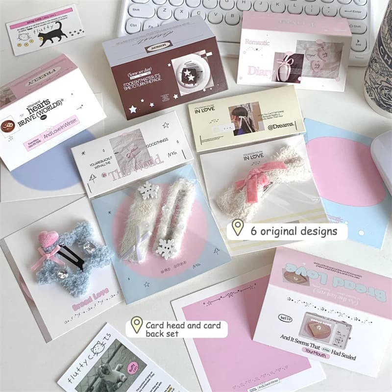 10Set Kpop 3-inch Photo Card Holder Card Head Card Back Fix Decor Paper Board DIY Packing Material Jewelry Gift Packaging Card