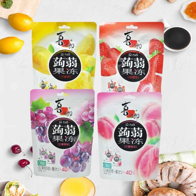 Kizhilang Konjac Jelly 4.24oz(120g)*2 Packs Fruit jelly, refreshing food
