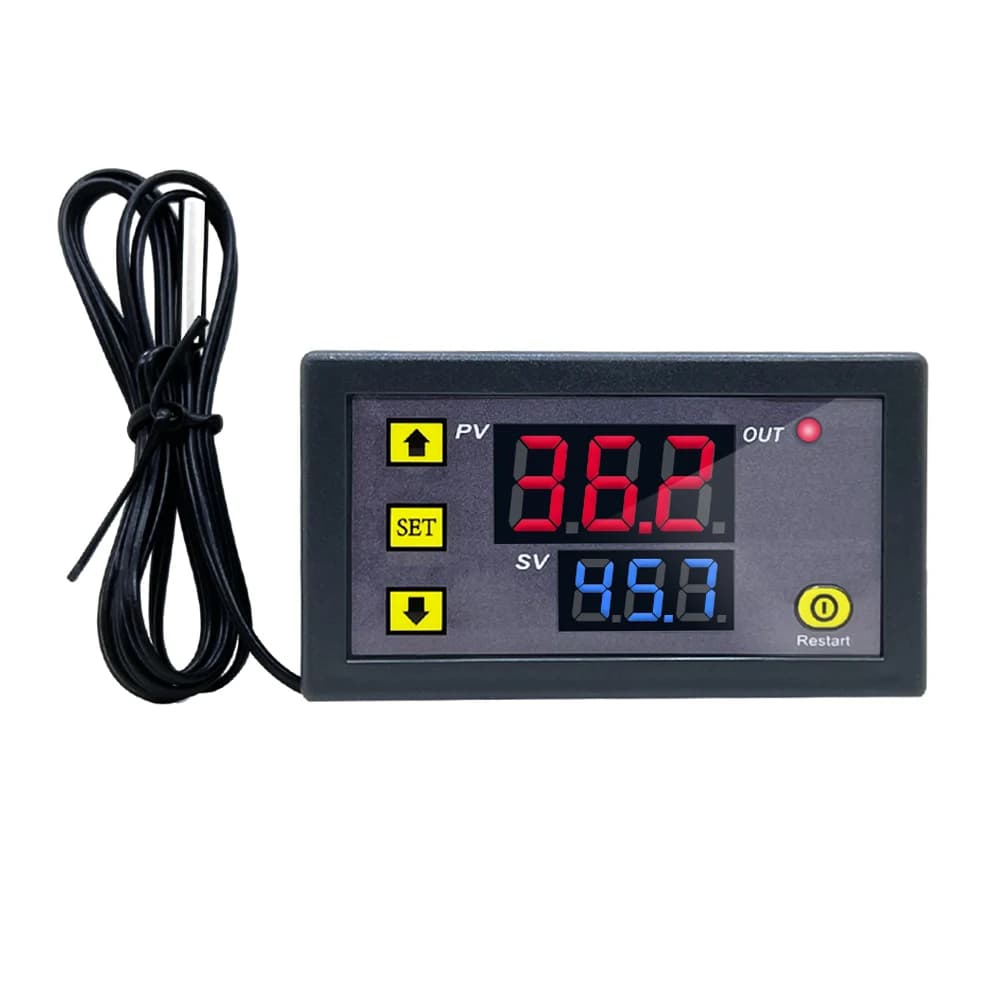 W3230 12V 24V AC110-220V Probe line 20A Digital Temperature Control LED Display Thermostat With Heat/Cooling Control Instrument