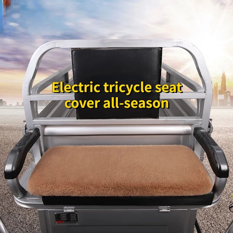 Electric Tricycle Seat Cover All-season Universal Seat Cushion Thickened Sunscreen Plush Seat Cushion Seat Cover