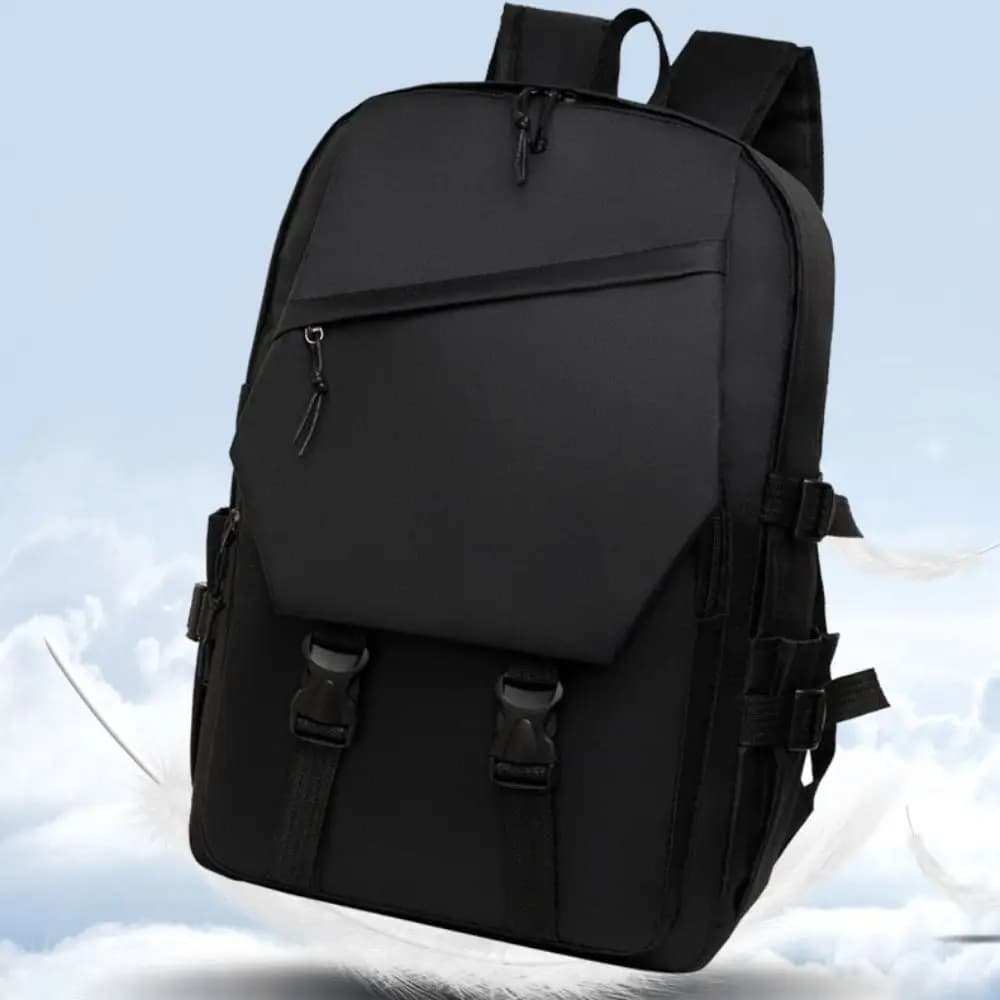 Large Capacity Men's Shoulder Bag Waterproof Zipper Oxford Backpack Multi Pocket Ins Korean Style Students School Bag Outdoor