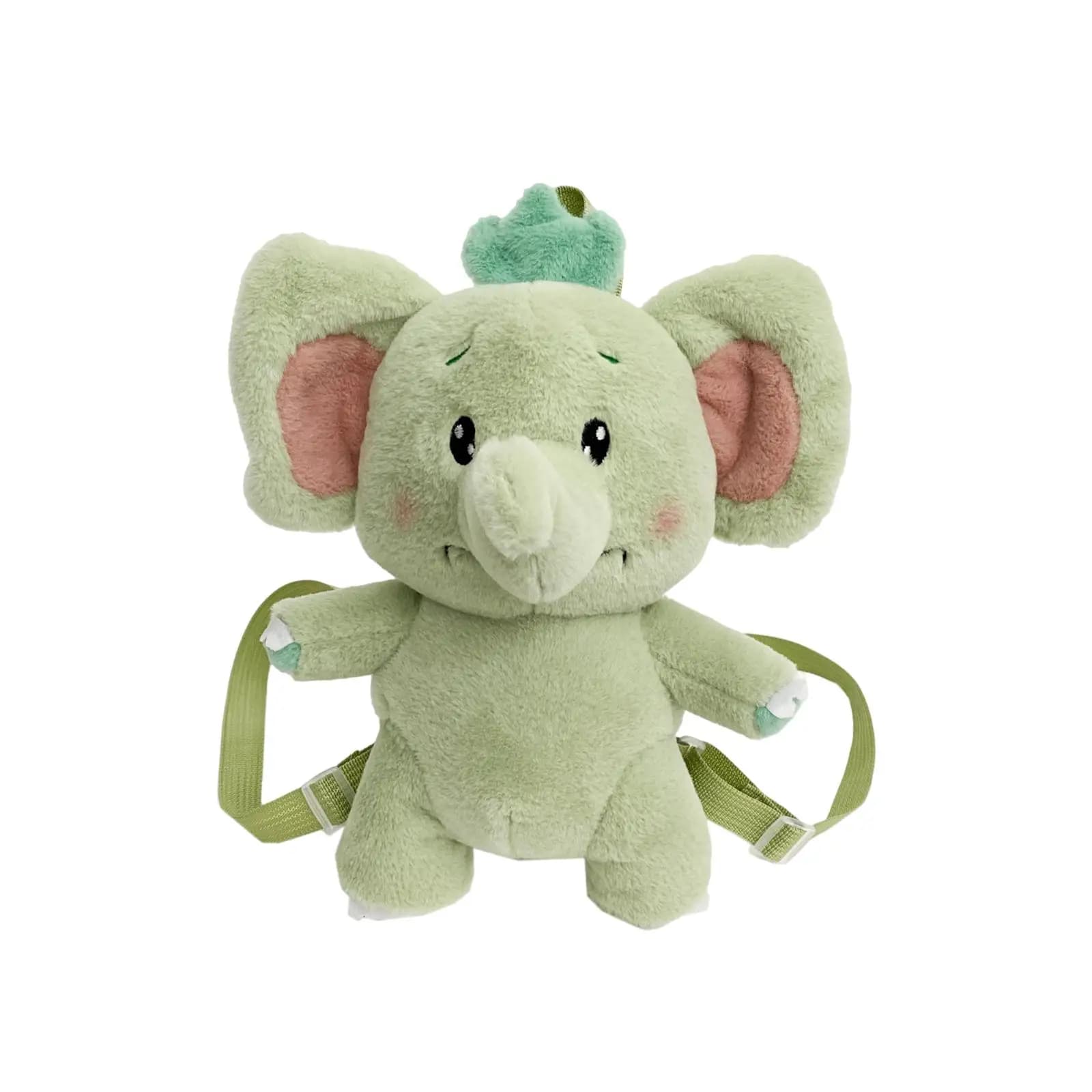 Plush Elephant Backpack Soft Travel Backpack Schoolbag for Boys Adults Girls