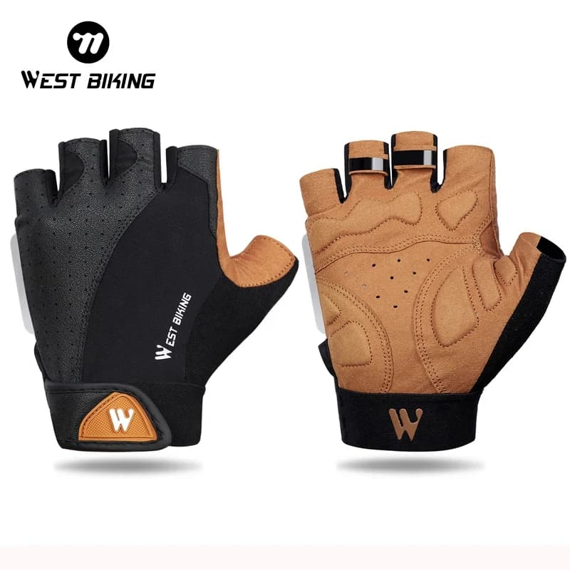 WEST BIKING Summer Cycling Gloves Half Finger Gym Sports Track Mitts For Men Women Non-Slip Breathable Motorcycle Bike Gloves