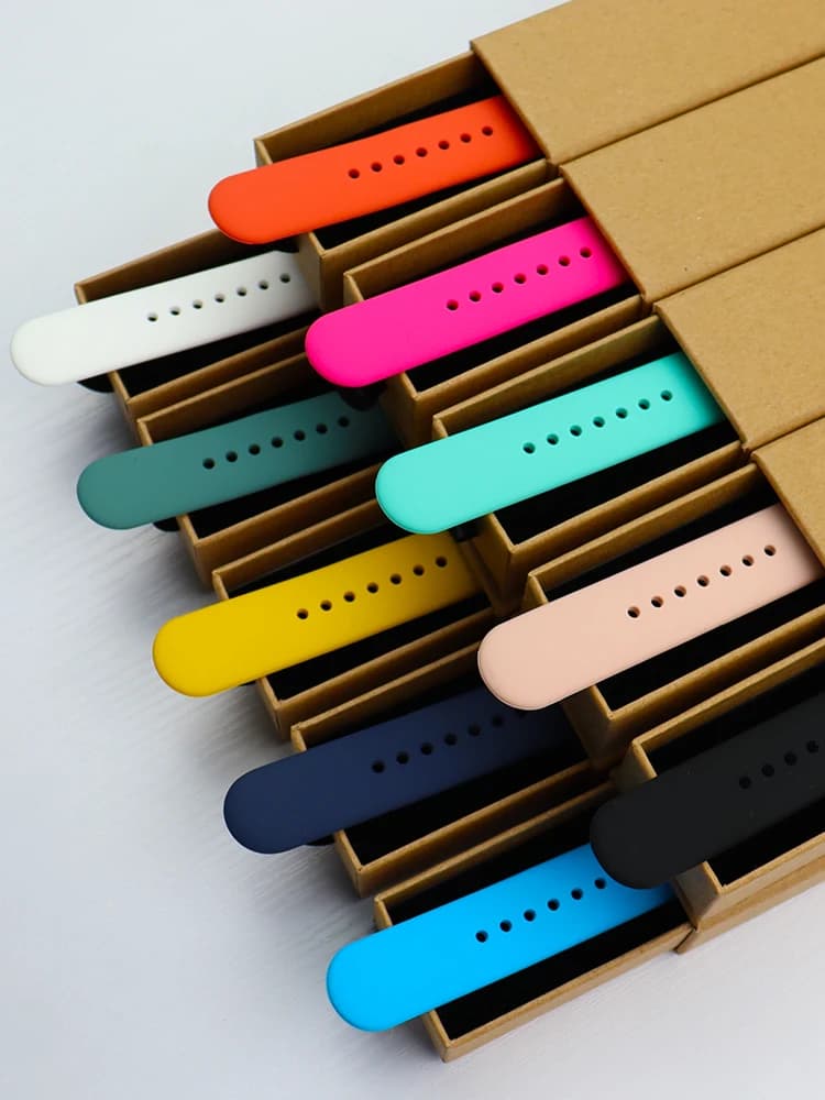 Silicone Strap For Apple Watch band 45mm 41mm 44mm 40mm 49mm 42mm 38mm Sport bracelet correa iwatch Series Ultra 8 7 se 6 5 4 3