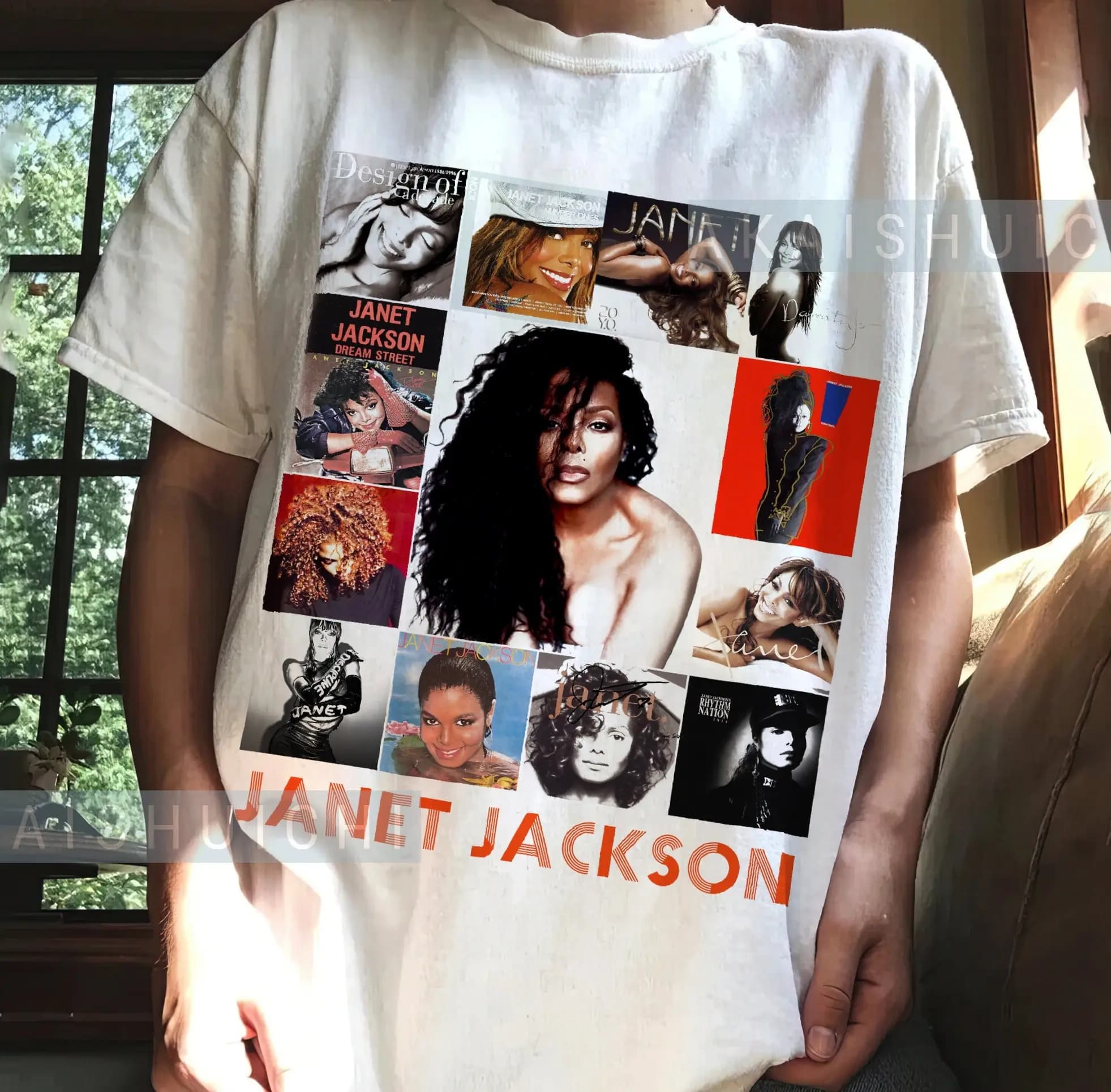 Janet Jackson Vintage T shirt Rhythm Nation SweaT Music Hip Hop Fan