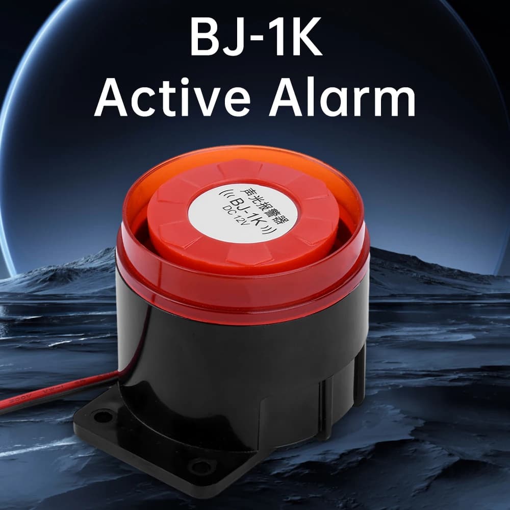 BJ-1K 12 24V 220V Buzzer High Decibel Sound and Light Alarm Anti-theft Dual Audio Electronic Horn Waterproof Dustproof