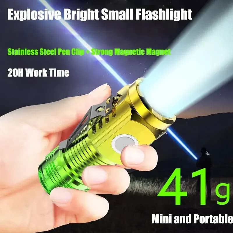 Mini Usb Charging Flashlight Ultra Powerful Rechargeable Self Defense Gadgets High Power Flashlights Rechargeable Self-defense