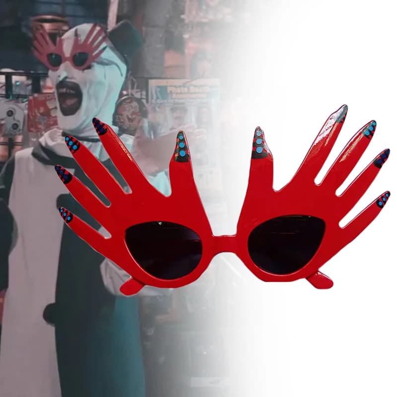 Movie Terrifier Clown Cosplay Glasses Terror Red Hand Sunglasses Joker Eyewear Unisex Christmas Carnival Prop Accessories