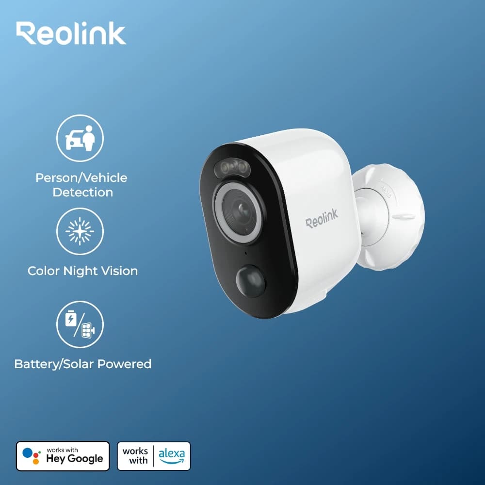 Reolink 5MP Solar Battery Powered Wireless Security Camera Color Night Vision 2.4/5Ghz WiFi Outdoor IP Camera Smart Detection