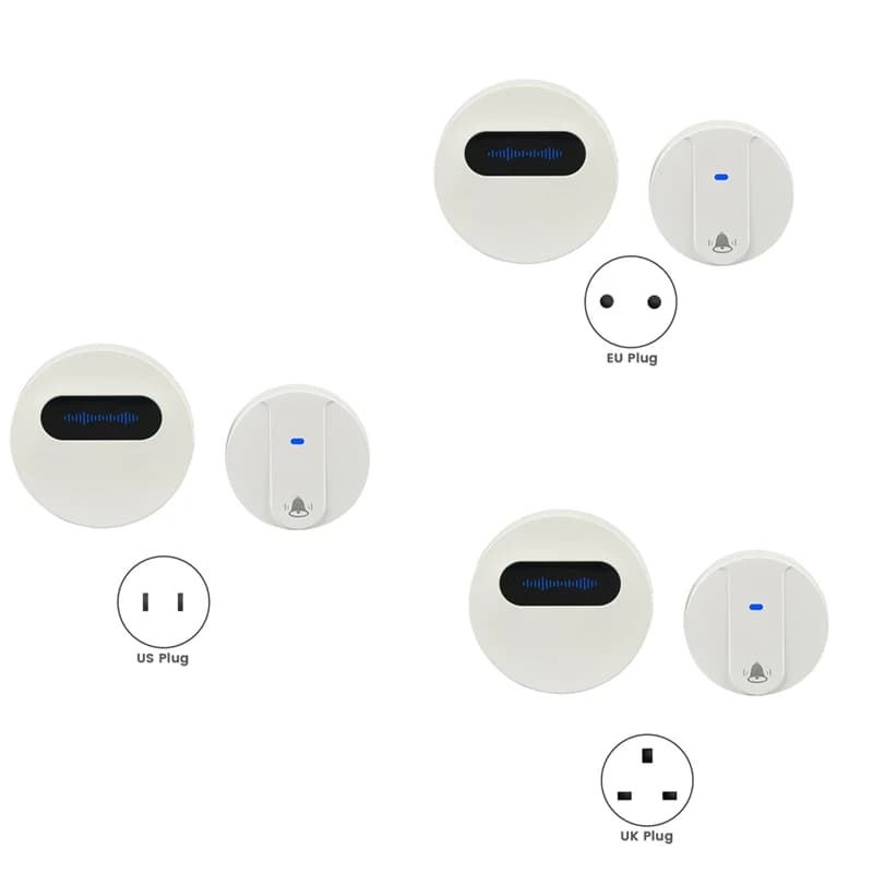 New Wireless Doorbell Waterproof Smart Doorbell IP68 Home Door Bell Intelligent 58 Songs 4-Level Volume Control