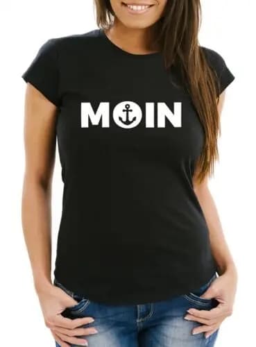 Trendiges Damen T-Shirt Moin mit Anker Slim Fit Moonworks®