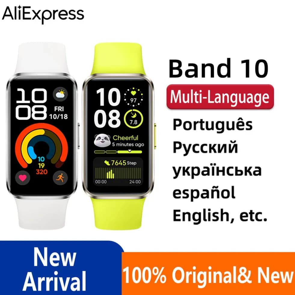 2025 NEW HUAWEI Band 10 Smartwatch Original Compatible with IOS & Android,Sleep Tracking,Health monitor,14 days battery li