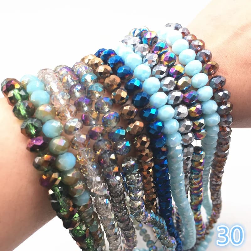 NEW 4x3/6x4/8x6mm Rondelle Austria Faceted Crystal Glass Beads Loose Spacer Beads DIY Jewelry Making for Bracelet Necklace