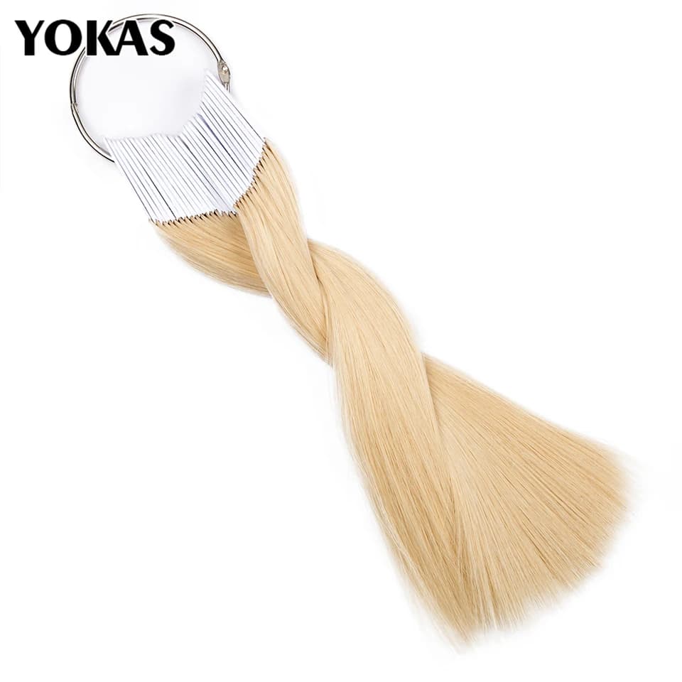 Hairdressing Salon Supplies Swatches Hair Rings for Braids Human Hair Paint Strands Color Ring for Painting Test Sample YOKAS
