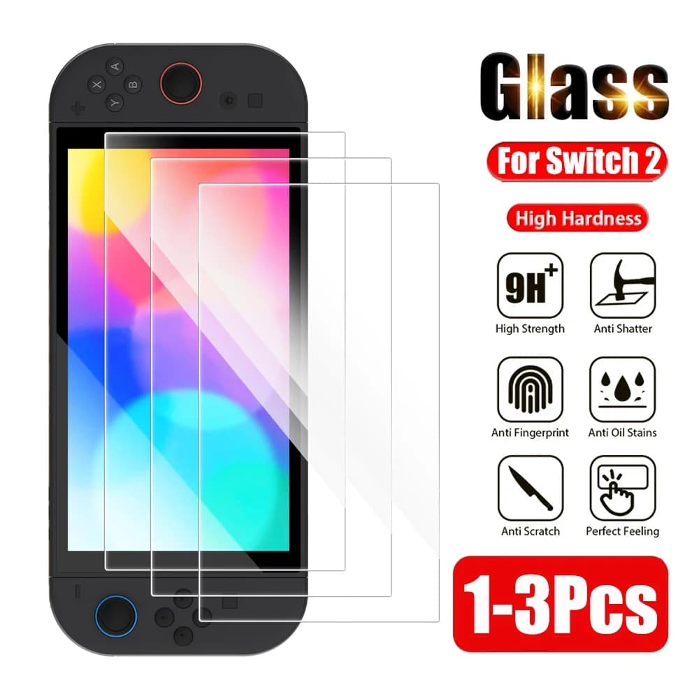 1/2/3Pcs Screen Protector For NS Switch 2 Tempered Glass Anti-Scratch HD Clear Protective Film For Switch 2 Accessories