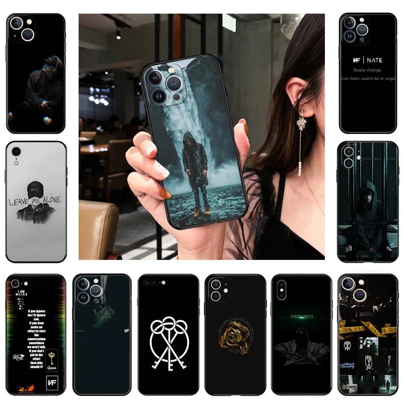 Anti-Drop Soft Phone Case For iphone 16Plus 11 12 13 Mini 14 15 16 Pro XS Max XR 7 8 Plus 16Pro NF Rapper Cover