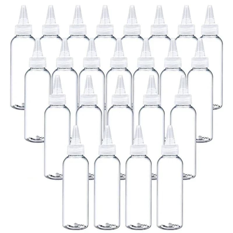 10Pcs Transparent Sharp-mouth Bottle 10/30/50/60/100/120ml Plastic Squeezable Needle Bottles Color Paste Bottle Ink Glue Bottle