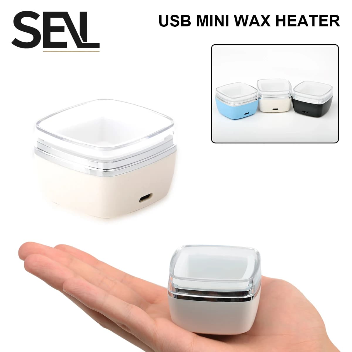 USB Wax Heater Machine Depilatory Waxing Beans Heater Nose Facial Wax Kit Depilatory Waxing Beans Heater For Men and Women