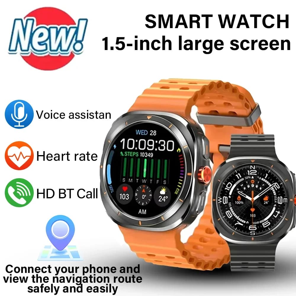 LAXASFIT Watch 7 Ultra Smartwatch Bluetooth Talk HD AMOLED Screen Fitness Tracker Health Monitoring Smartwatch for Android IOS