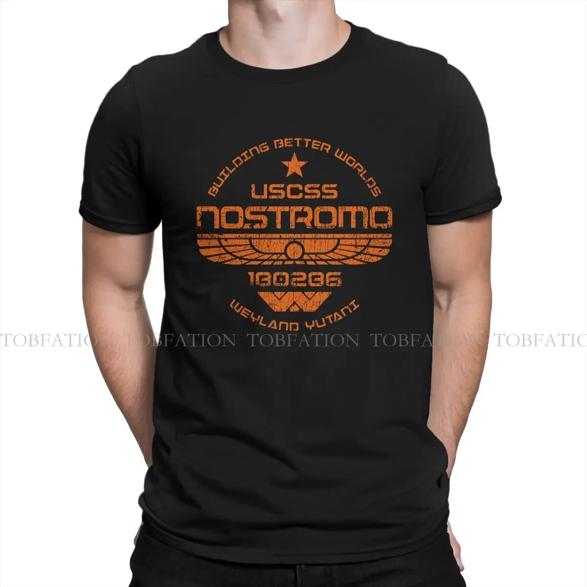 USCSS Nostromo TShirt For Men Alien UFO Clothing Fashion T Shirt 100% Cotton Soft Printed Fluffy