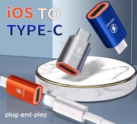 20W/120W Type C to Lightning Adapter Lightning Male to USB C Female Connector Fast PD Charging Adaptor Converter for iPhone 13