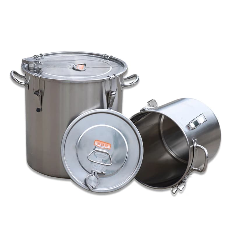 304 Stainless Steel Barrel Fermentation Barrel Fruit Wine Wine Making Equipment Grain, Oil, Soup and Food Material Storage 50L