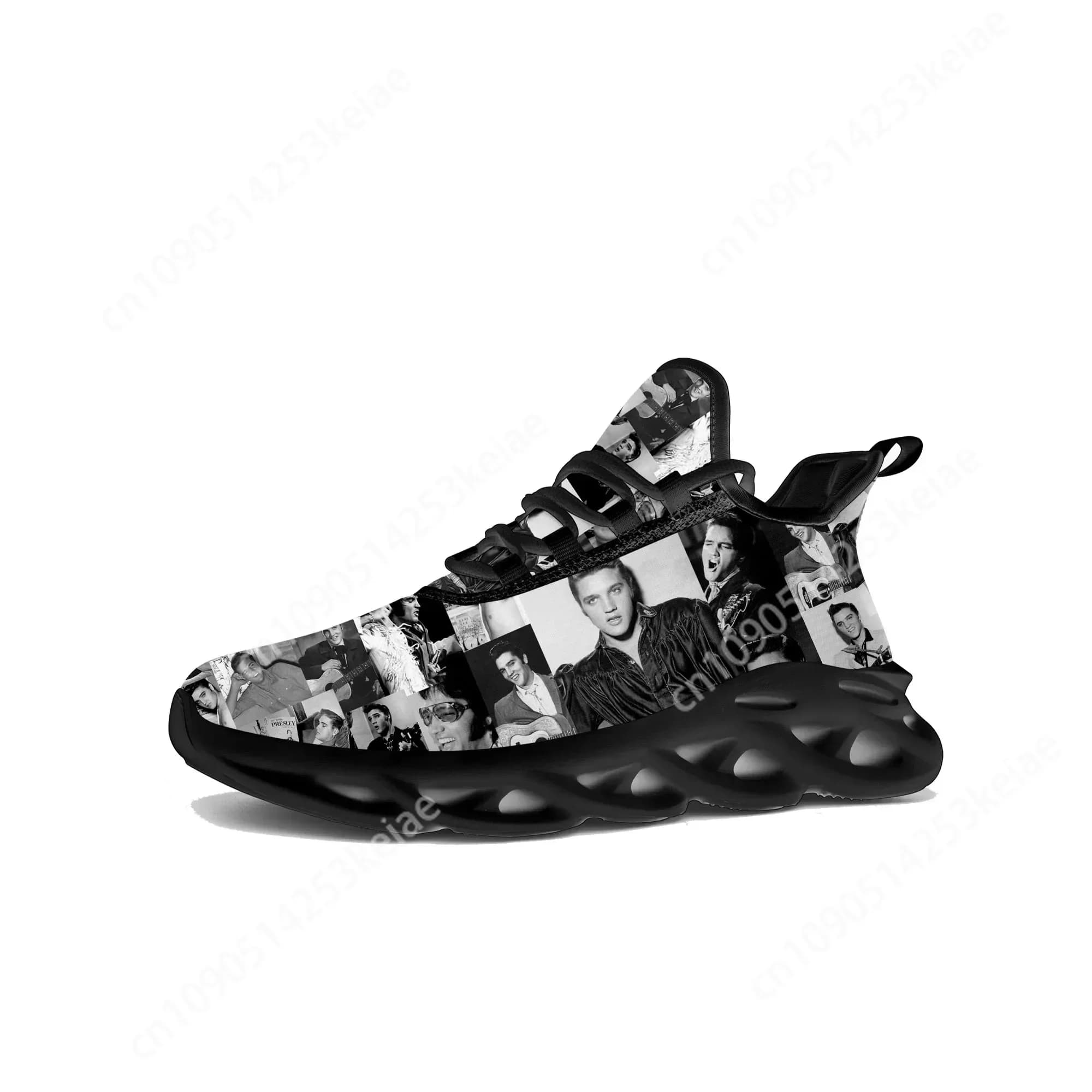 Elvis King Hillbilly Cat Flats Sneakers Mens Womens Aaron Sports Running Sneaker Lace Up Mesh Footwear Tailor-made Shoe Presley