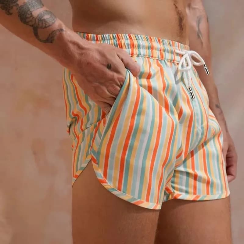 Men's Running Shorts  Summer Outdoor Casual Printed Beach Shorts Woven Lightweight Quick Drying Non Elastic  Swimming Shorts