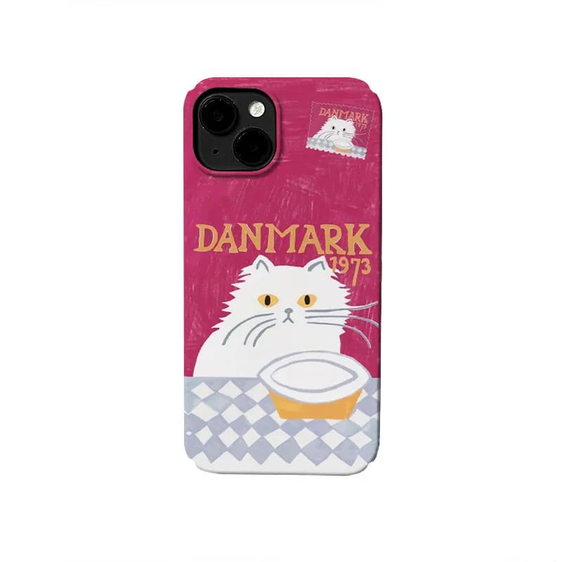 Ins Printed Niche Oil Painting Cat Phone Case for IPhone 14 13 15 Pro Max 11 12 13 Mini XS XR Shockproof Fashion Case Back Cover
