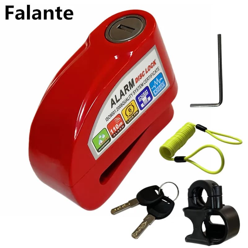 Motorcycle Alarm Lock Safety Anti-Theft Disc Brake Alarm Aluminum Alloy Safety Anti-Theft Motorbike Bicycle Accessories 6 Color