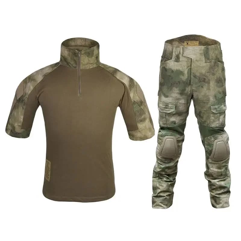 Emersongear Tactical Summer Version Combat Uniform Set Shirts Pants Training Suits Tops Duty Cargo Trousers T-shirts Hunting