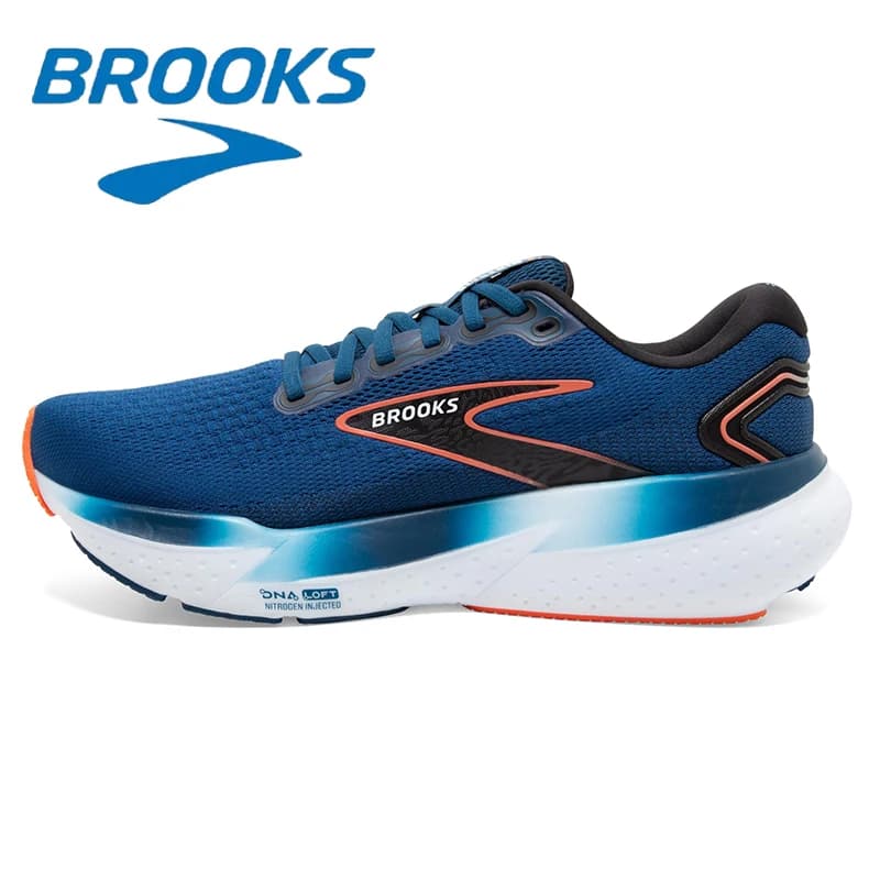 Brooks Glycerin 21 Dark Blue Fashion Men's Running Shoes Mesh Lightweight Breathable Casual Sports Shoes Men Shoes