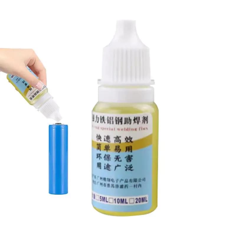 Soldering Flux No Clean 0.33oz Metal Liquid Solder Flux Aluminum And Electronics 18650 Battery Soldering Fluid No Water Cleaning